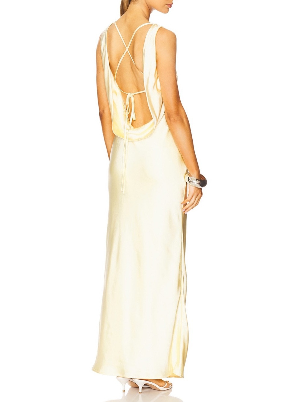 Adair Maxi Dress in Lemon Runaway The Label